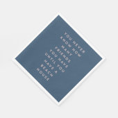 Serviette En Papier Funny Beach House Amis Dit en bleu marine (Coin)