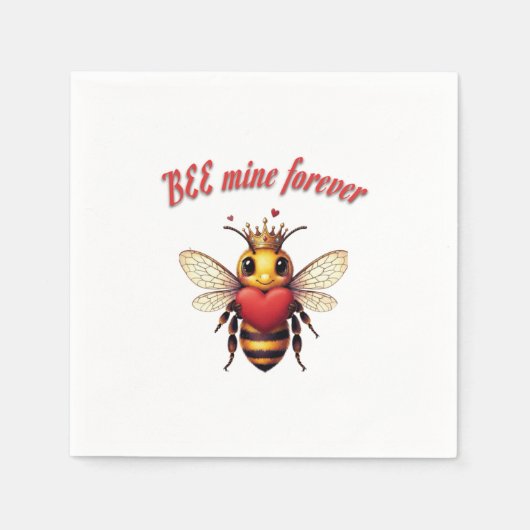 Serviette En Papier Funny Bee Pun Valentine  (Devant)