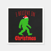 Serviette En Papier Funny Bigfoot Je Crois En Noël (Devant)