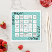 Serviette En Papier Funny Bingo Turquoise Parti moderne (En situation)