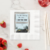 Serviette En Papier Funny Black Cat, je suis la vue (En situation)