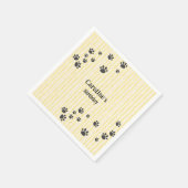 Serviette En Papier Funny Black Cat Paws Amoureux des animaux annivers (Coin)