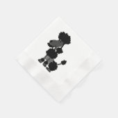 Serviette En Papier Funny Black Poodle Dog Art (Coin)