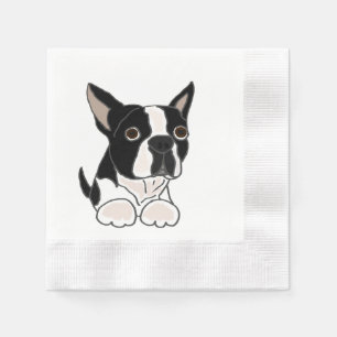 Serviette En Papier Funny Boston Terrier Chien Chien Chien
