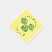 Serviette En Papier Funny Brussels sprouts légumes caricature (Coin)