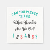 Serviette En Papier Funny Bunco Party Quel Nombre Sommes-Nous ? (Devant)