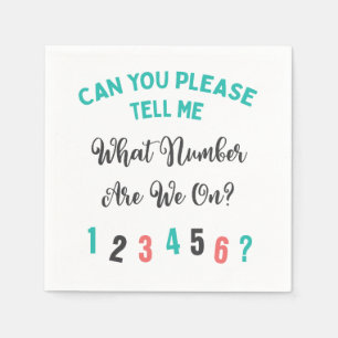 Serviette En Papier Funny Bunco Party Quel Nombre Sommes-Nous ?