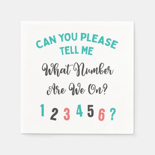 Serviette En Papier Funny Bunco Party Quel Nombre Sommes-Nous ? (Devant)