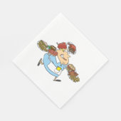 Serviette En Papier Funny Busy Waitress Overworked Server (Coin)