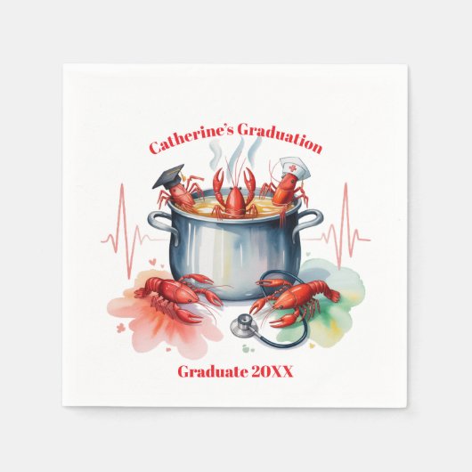 Serviette En Papier Funny Cajun Nurse Graduation Party (Devant)