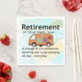 Serviette En Papier Funny Camping Définition de retraite (En situation)
