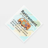 Serviette En Papier Funny Camping Définition de retraite (Coin)