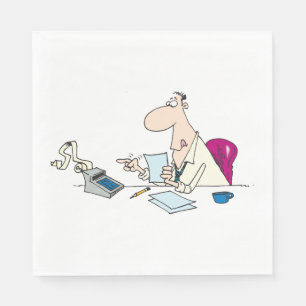 Serviette En Papier Funny Cartoon Comptable Bureau Humour