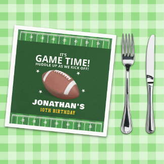 Serviette En Papier Funny Celebration: Football Field Birthday boy