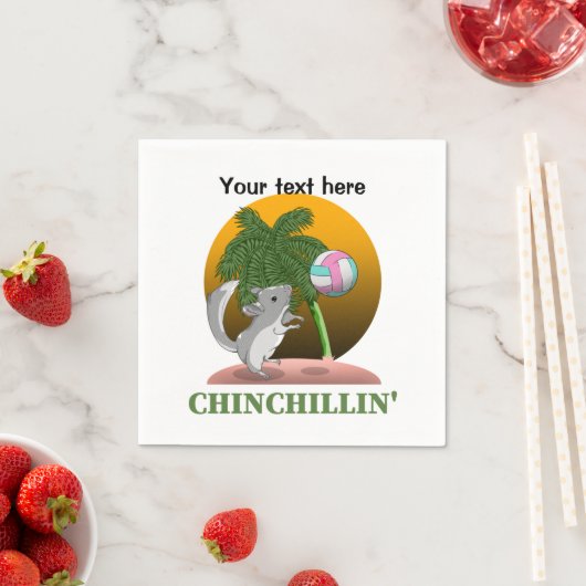 Serviette En Papier Funny Chinchilla Chinchillin' (En situation)