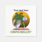 Serviette En Papier Funny Chinchilla Chinchillin' (Devant)