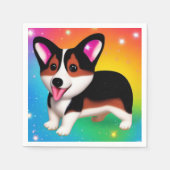 Serviette En Papier Funny Corgi Puppy Dog   (Devant)