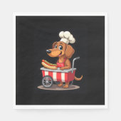 Serviette En Papier Funny Dachshund Chien Hotdog Sandwich Weenie Sauci (Devant)