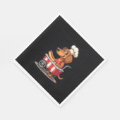 Serviette En Papier Funny Dachshund Chien Hotdog Sandwich Weenie Sauci (Coin)