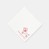 Serviette En Papier Funny Dachshund Wedding (Coin)