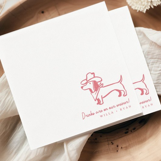 Serviette En Papier Funny Dachshund Wedding