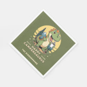 Serviette En Papier Funny Dinosaur Camper extérieur Camping sur mesure (Coin)