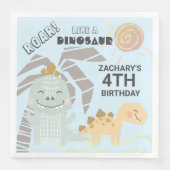 Serviette En Papier Funny Dinosaur Roar Anniversaire de enfant Party (Devant)