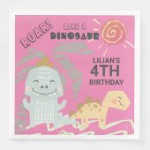 Serviette En Papier Funny Dinosaur Roar Anniversaire de enfant Party (Devant)