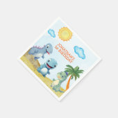 Serviette En Papier Funny Dinosaurs, Boy's birthday (Coin)