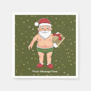 Serviette En Papier Funny Dirty Père Noël Collection de Noël Coupes en