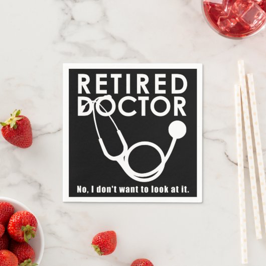 Serviette En Papier Funny Docteur Retraite thème Médicale (En situation)