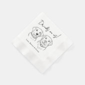 Serviette En Papier Funny Drinks on Us Two Dog Wedding (Coin)
