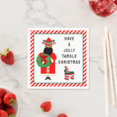 Serviette En Papier Funny Feliz Navidad Fiesta (En situation)