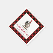 Serviette En Papier Funny festive chickens custom name Christmas (Coin)