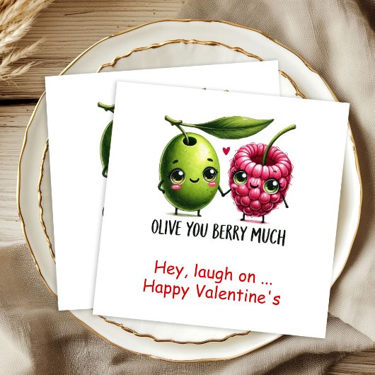 Serviette En Papier Funny Food Personalized Sweet Valentine Napkins