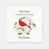 Serviette En Papier Funny Fowl Langue Oiseau Watcher (Devant)