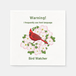 Serviette En Papier Funny Fowl Langue Oiseau Watcher