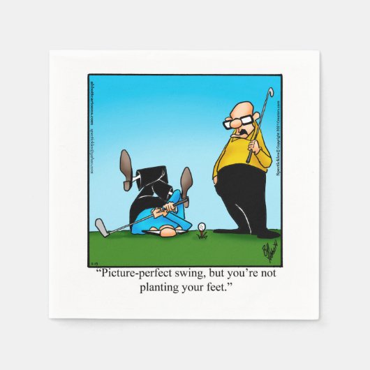 Serviette En Papier Funny Golf Humour Party Napkins (Devant)