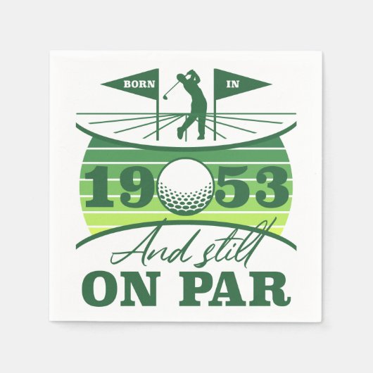 Serviette En Papier Funny Golfer 1953 70e anniversaire (Devant)