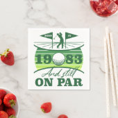 Serviette En Papier Funny Golfer 40e anniversaire 1983 (En situation)