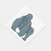 Serviette En Papier Funny Gorilla Cool Bleu Ape Animal Design (Coin)