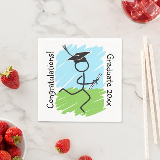 Serviette En Papier Funny Graduation Runner © - Cross Country, Track (En situation)