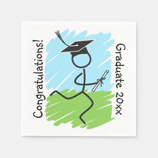 Serviette En Papier Funny Graduation Runner © - Cross Country, Track (Devant)