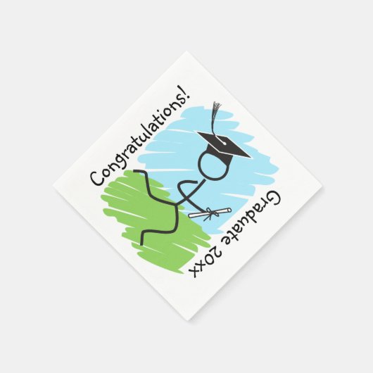 Serviette En Papier Funny Graduation Runner © - Cross Country, Track (Coin)