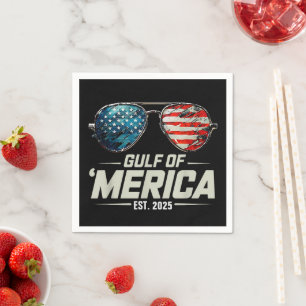 Serviette En Papier Funny Gulf Of USA America 2025 Lunettes de soleil
