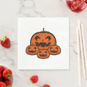 Serviette En Papier Funny Halloween Citrouille, Halloween Éffrayant (En situation)