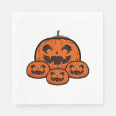 Serviette En Papier Funny Halloween Citrouille, Halloween Éffrayant (Devant)