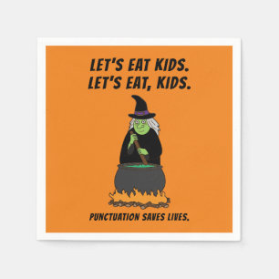 Serviette En Papier Funny Halloween sorcière Cool anglais enseignant G