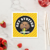 Serviette En Papier Funny Hamster "Get Stuffed" (En situation)