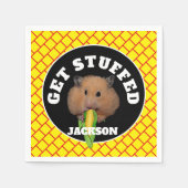 Serviette En Papier Funny Hamster "Get Stuffed" (Devant)